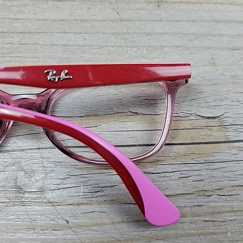 Ray-Ban Kids ‎ RB1586 3777 Eyeglasses Clear Pink Red 47-16-130 FRAMES ONLY